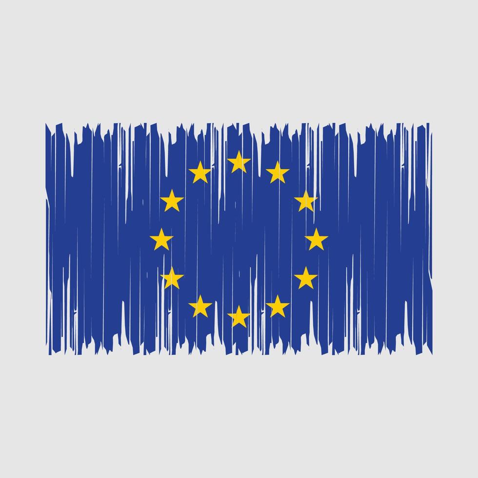 drapeau européen pinceau illustration vectorielle vecteur