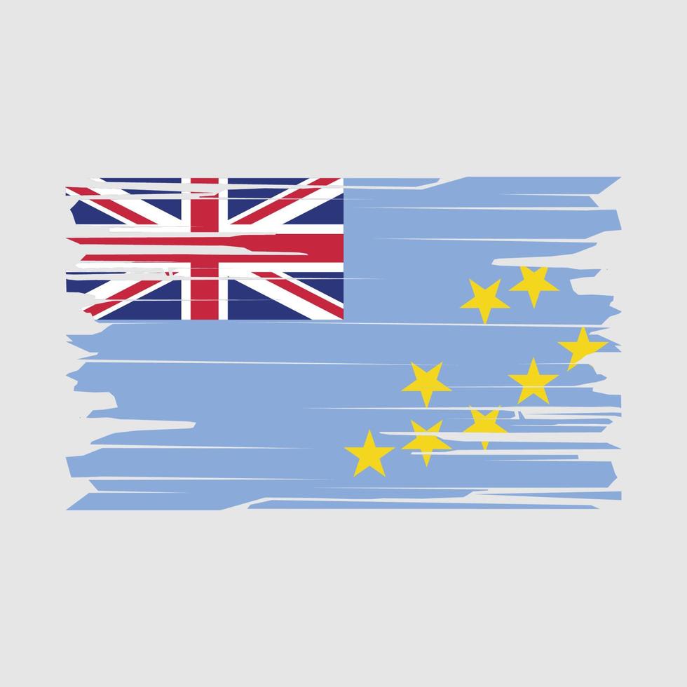 vecteur de brosse drapeau tuvalu