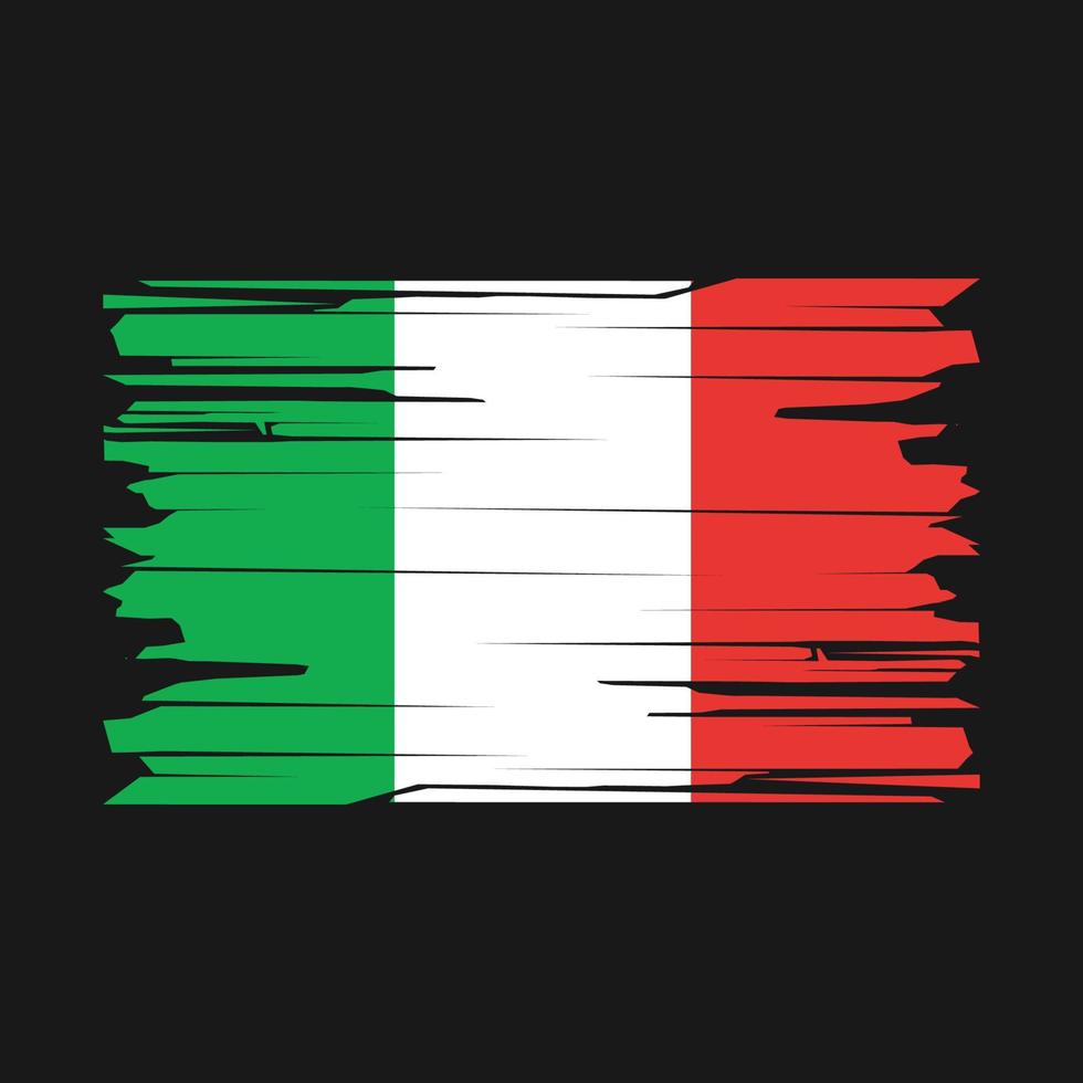 vecteur de brosse drapeau italie