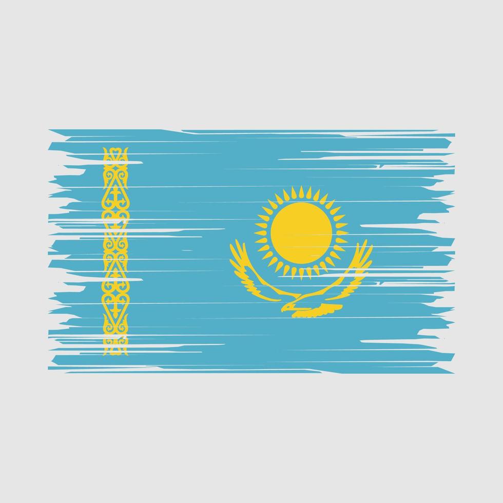 brosse drapeau kazakhstan vecteur