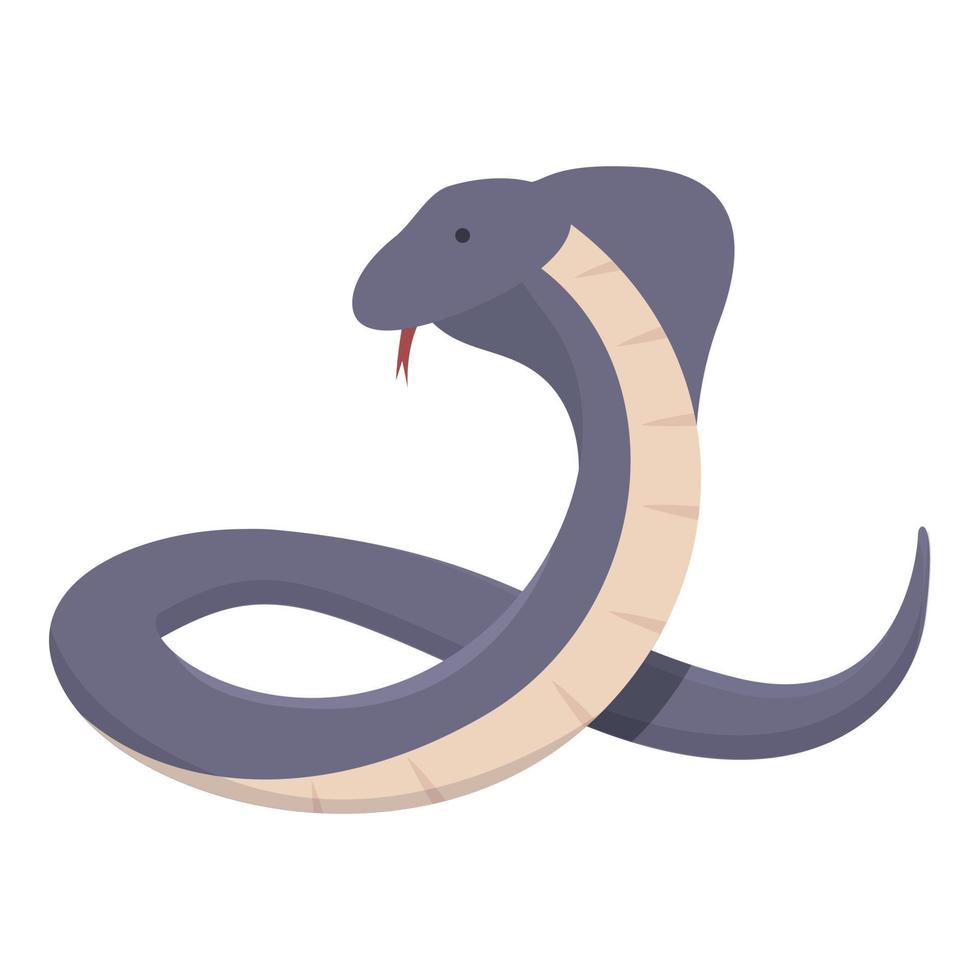 Roi cobra tête icône dessin animé vecteur. serpent visage vecteur
