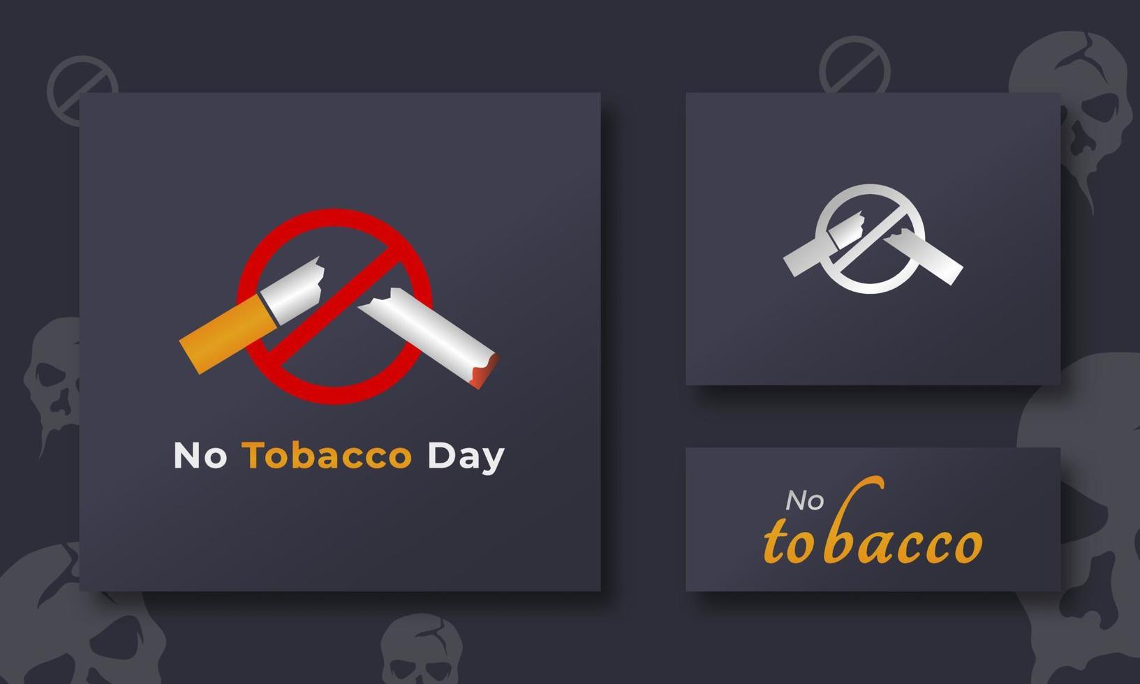 monde non le tabac journée salutation carte bannière pour non fumeur vecteur illustration