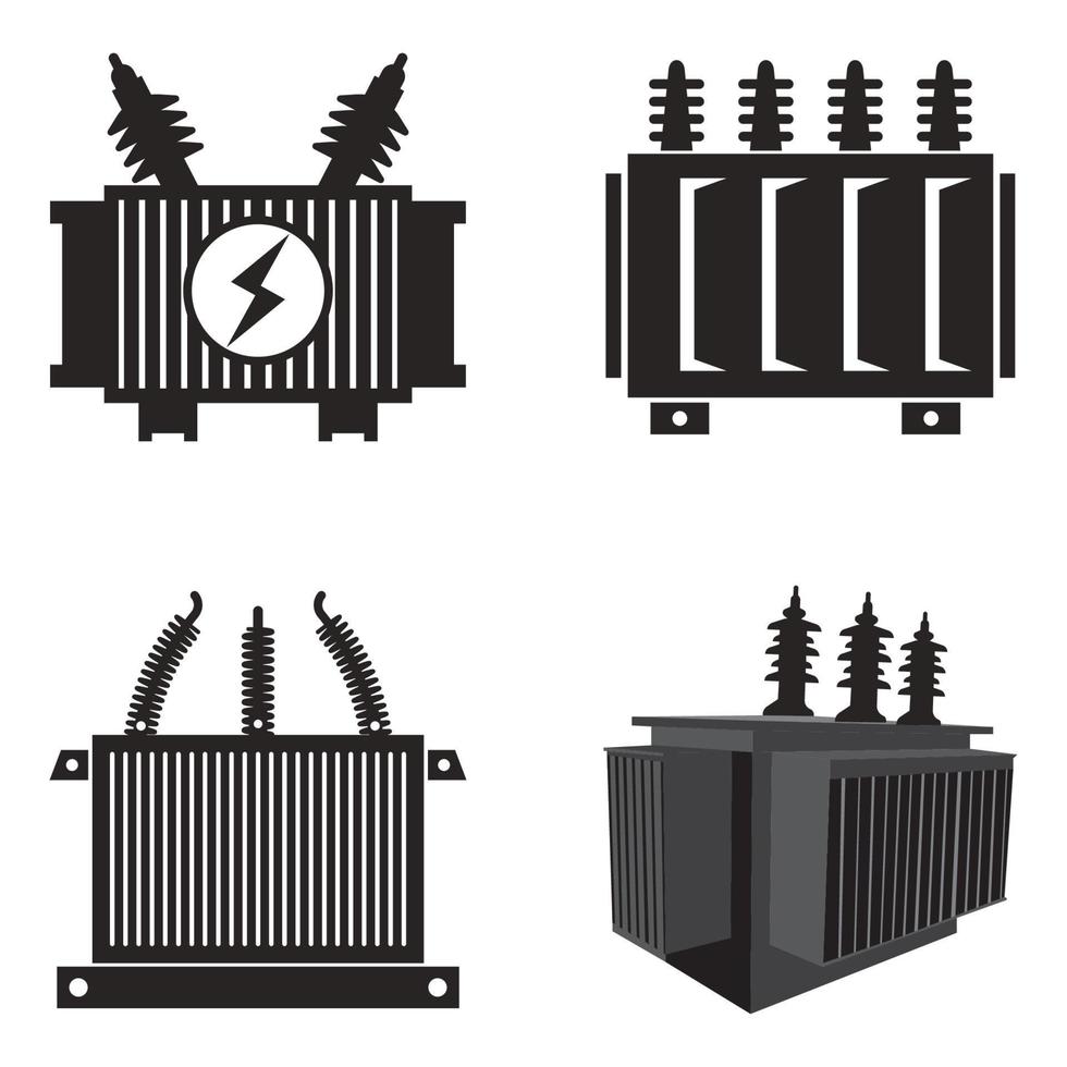 haute Tension électrique transformateur icône vecteur