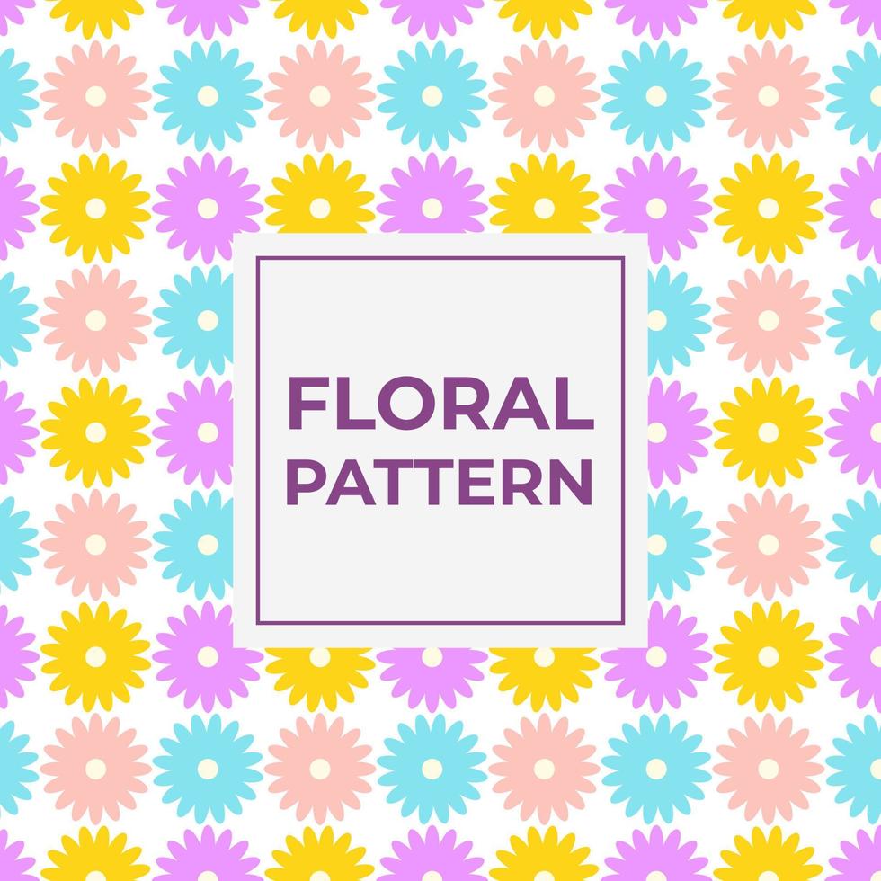 coloré brillant floral modèle pour arrière-plan, emballer. plat style vecteur illustration avec fleurs