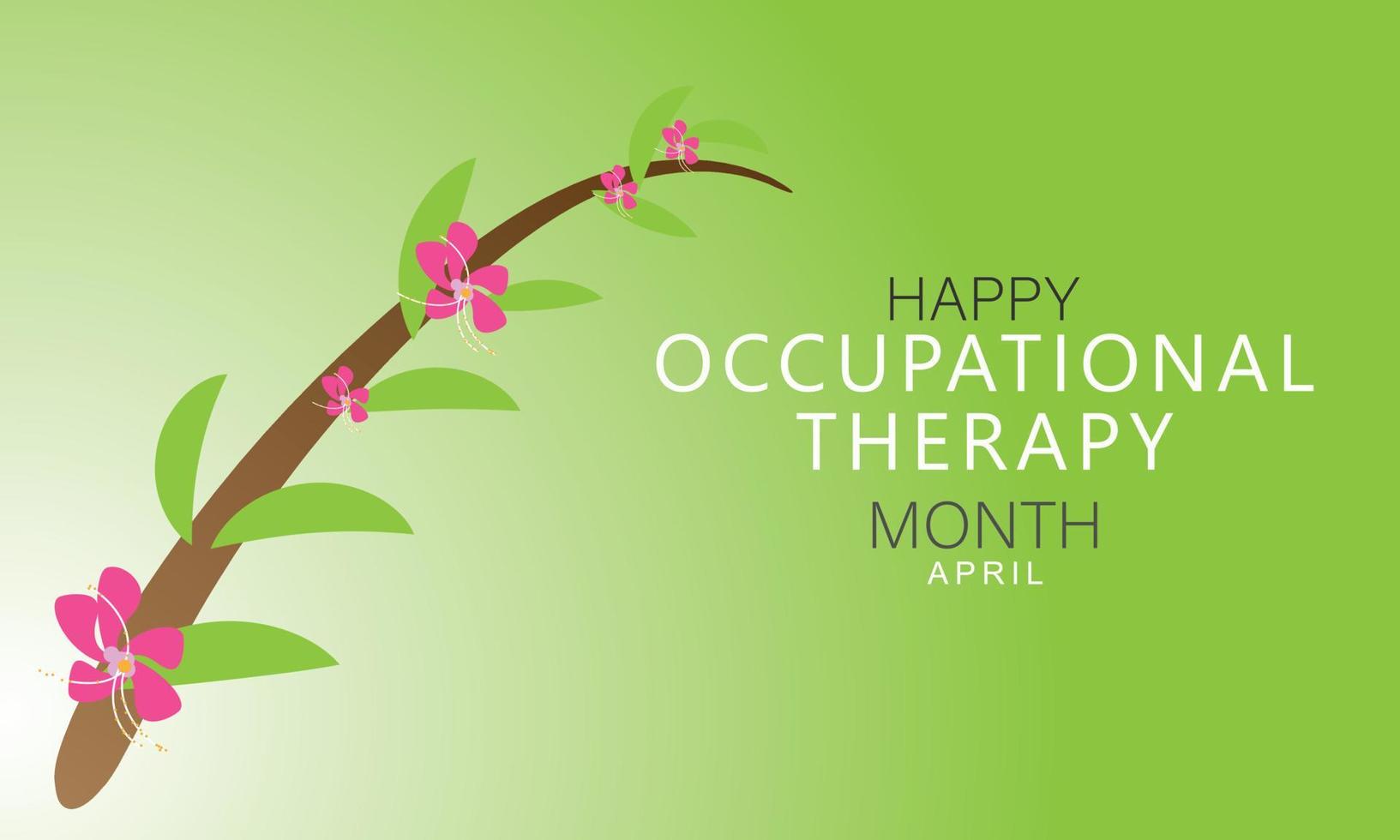 avril est nationale professionnel thérapie mois. modèle pour arrière-plan, bannière, carte, affiche vecteur