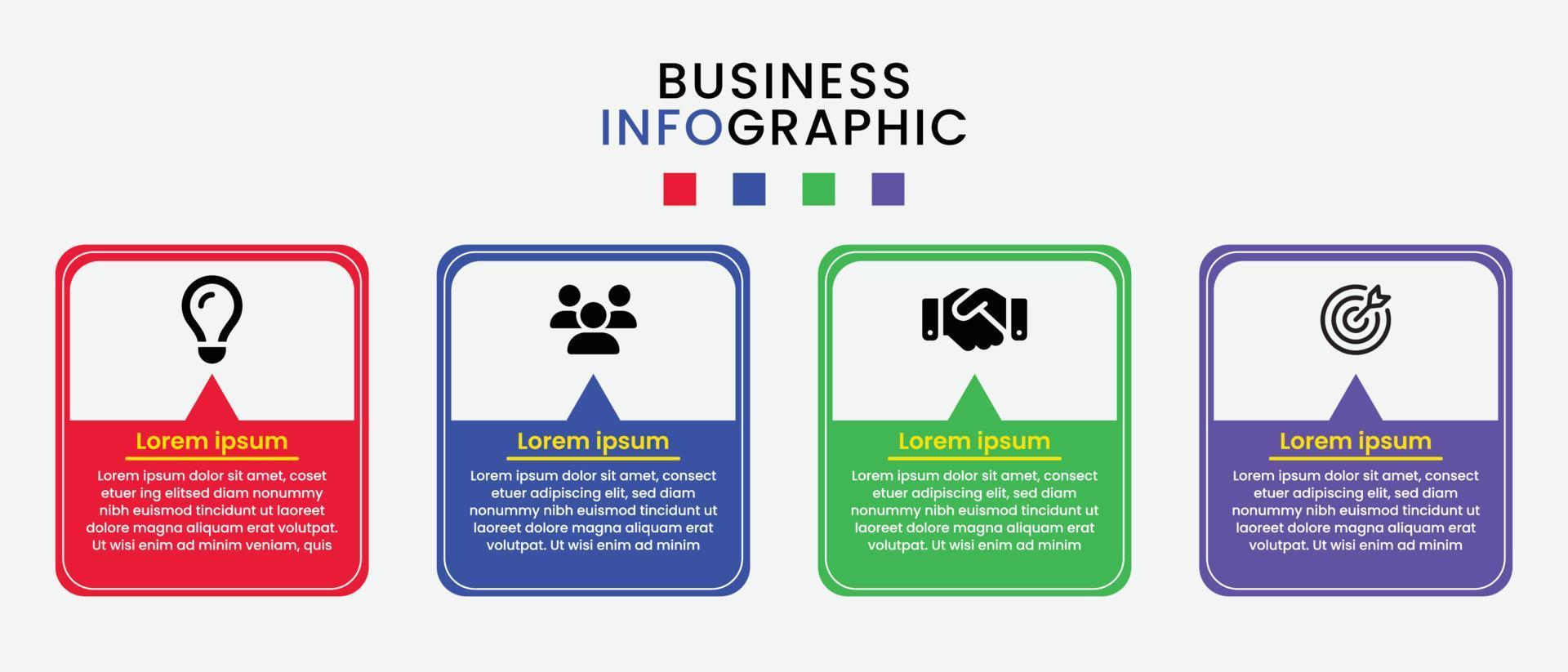 moderne Facile affaires infographie vecteur