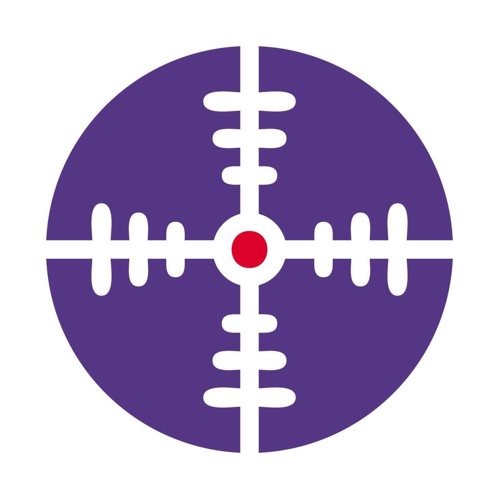 cible icône solide rouge violet style militaire illustration vecteur armée élément et symbole parfait.