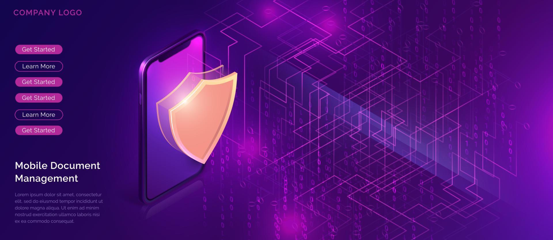 Les données protection concept, en ligne Sécurité garantie vecteur