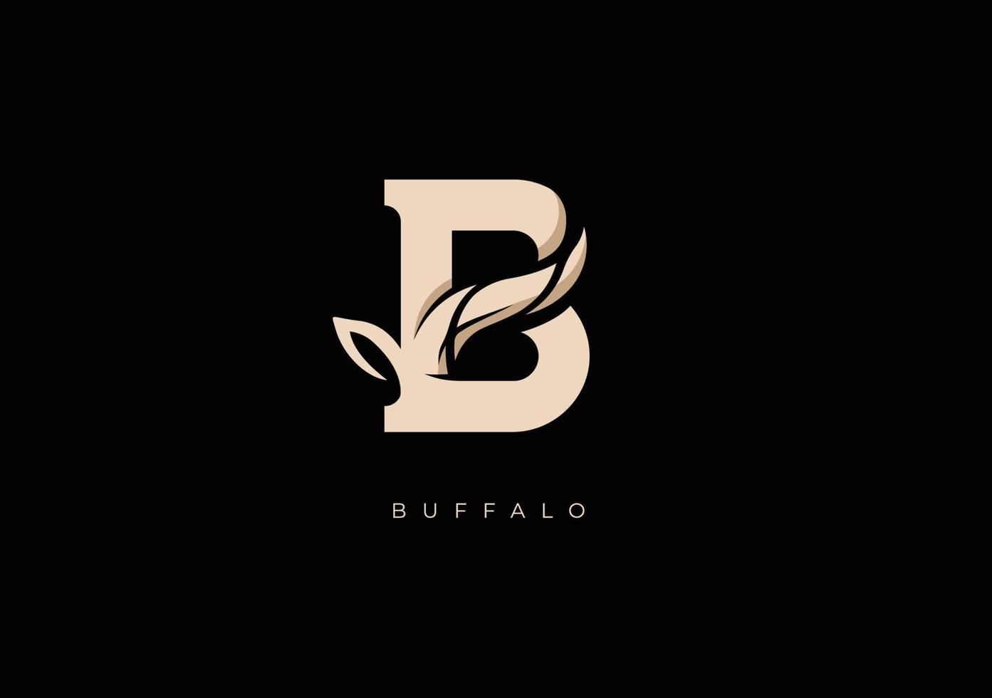 buffle b monogramme, vecteur logo