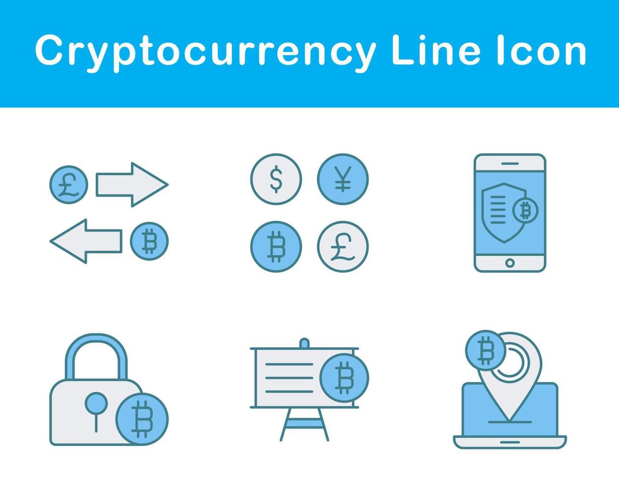 bitcoin et crypto-monnaie vecteur icône ensemble
