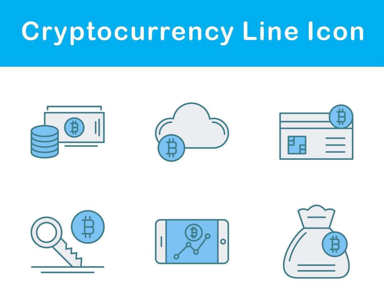 bitcoin et crypto-monnaie vecteur icône ensemble
