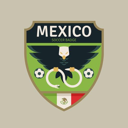 Insignes de football de la coupe du monde de Mexique vecteur