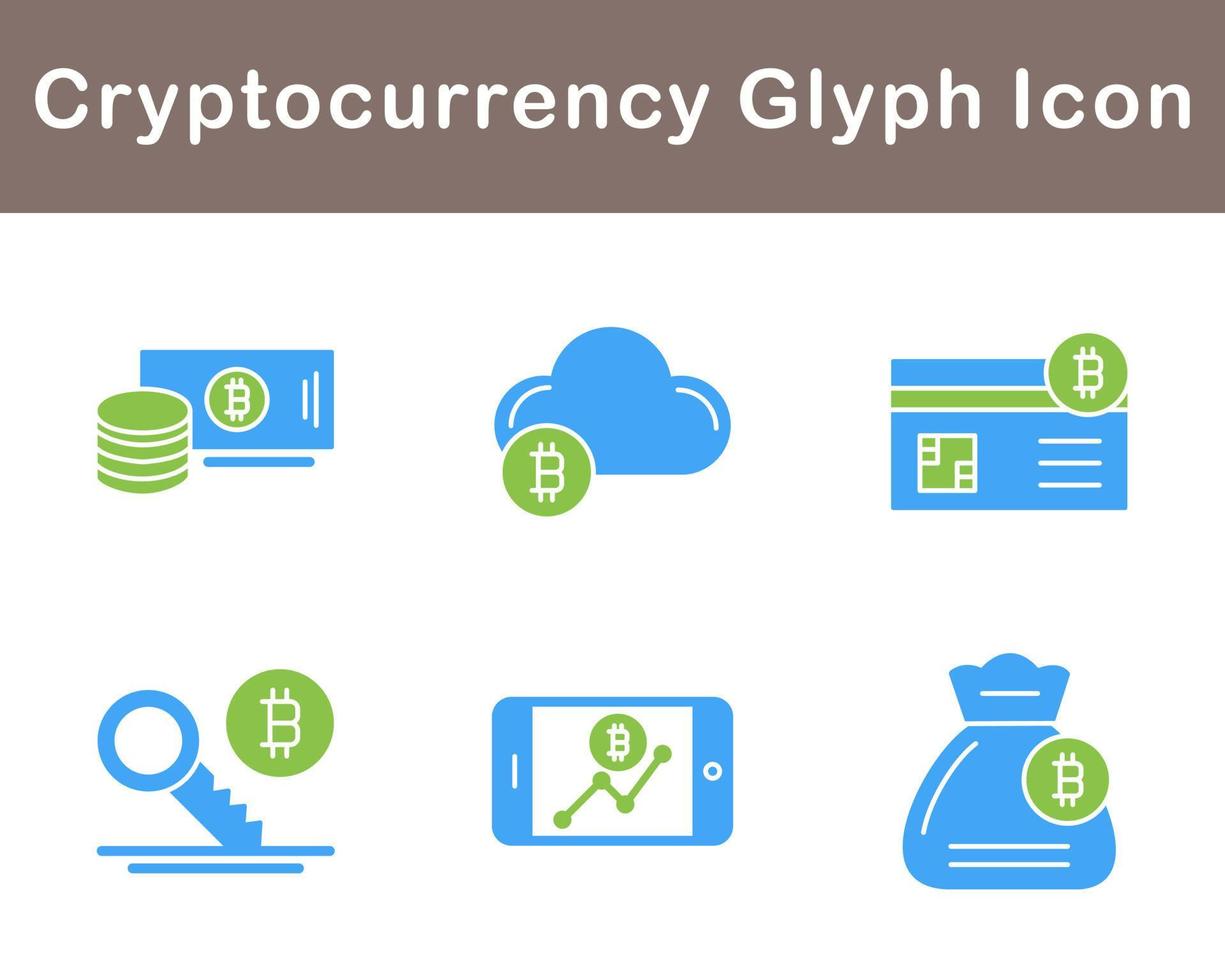 bitcoin et crypto-monnaie vecteur icône ensemble