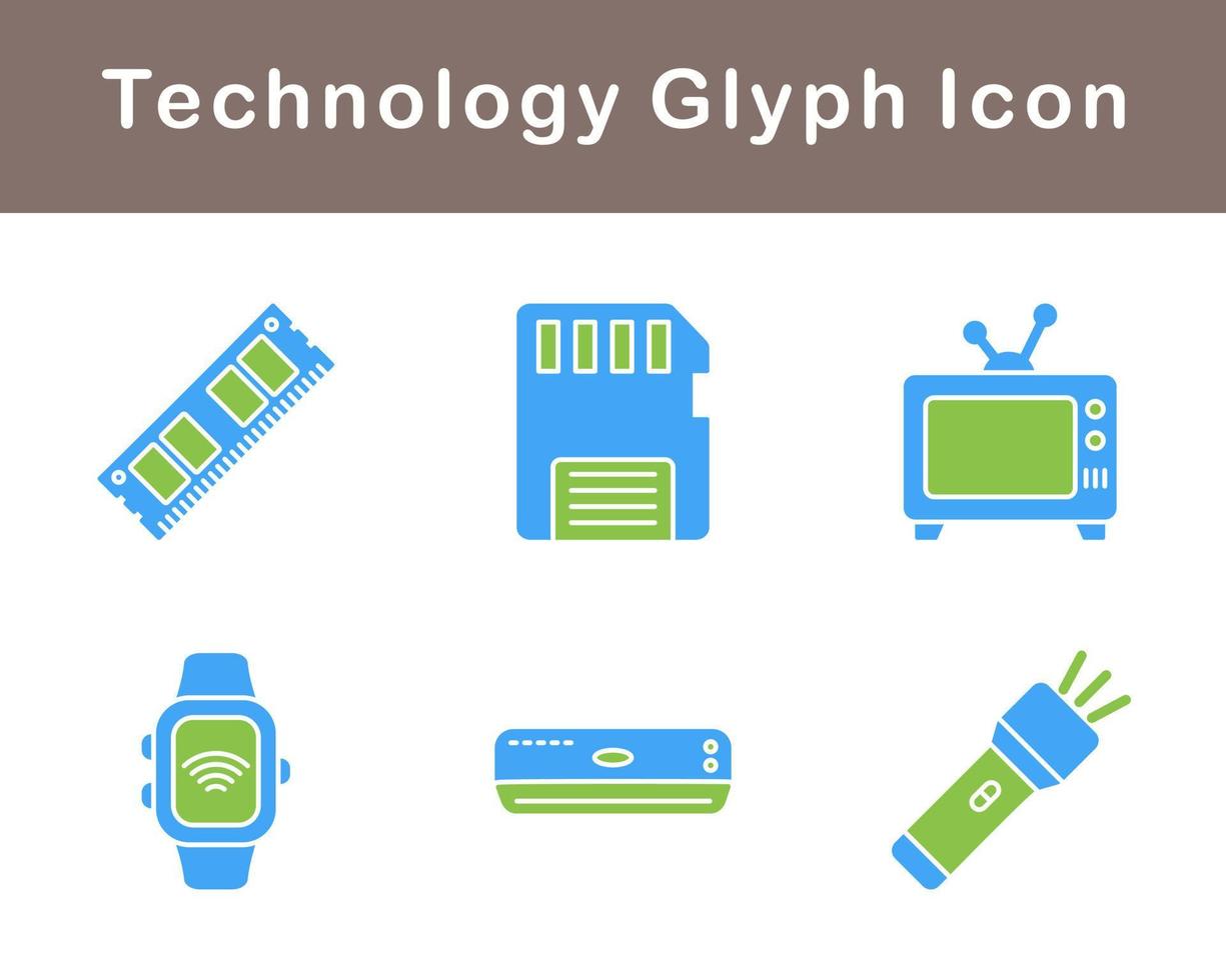 La technologie vecteur icône ensemble