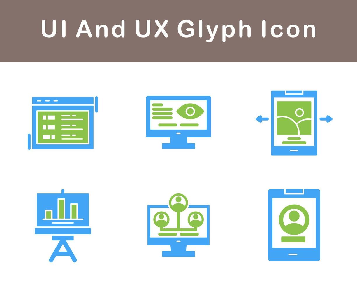 ui et ux vecteur icône ensemble