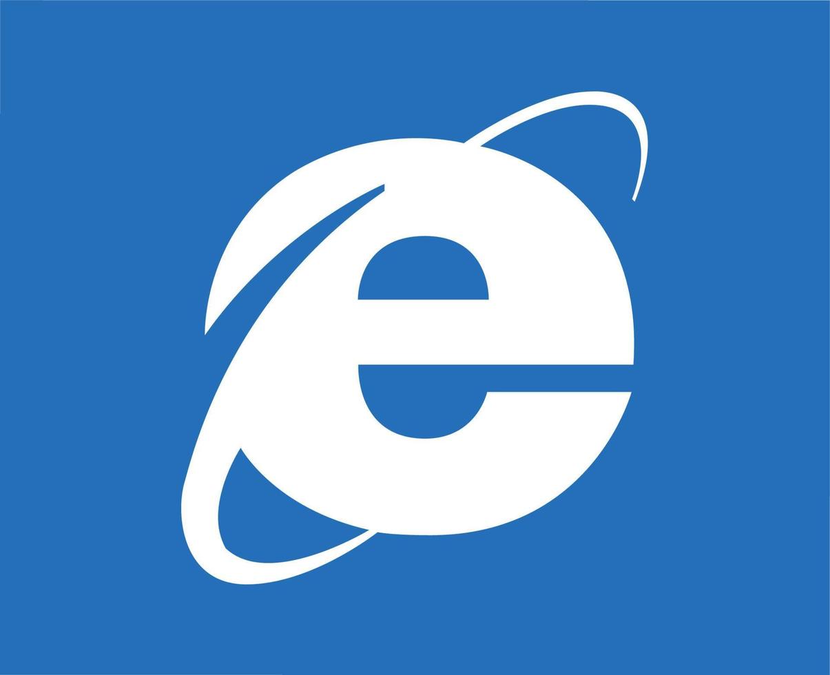 l'Internet explorateur navigateur marque logo symbole blanc conception Logiciel vecteur illustration avec bleu Contexte