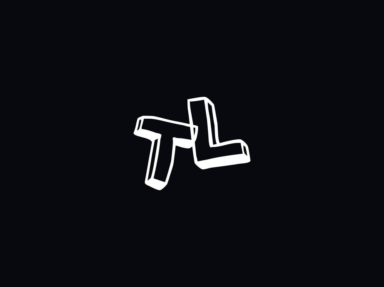 coloré tl logo icône, minimaliste tl logo lettre conception vecteur