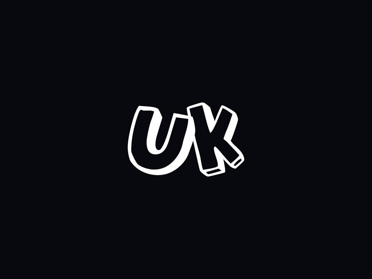 Créatif Royaume-Uni logo icône, élégant Royaume-Uni lettre logo image conception vecteur