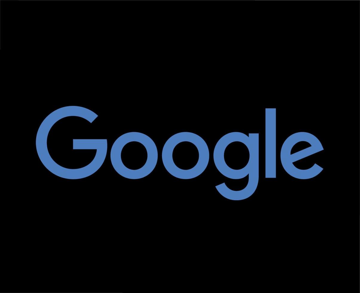 Google logo symbole bleu conception vecteur illustration avec noir Contexte