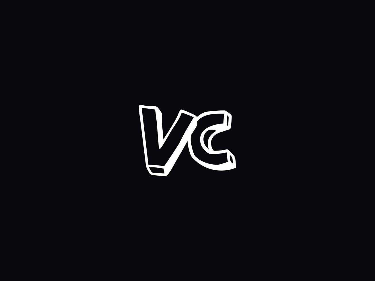 lettre de logo vc simple, vecteur d'icône de logo de luxe vc capital