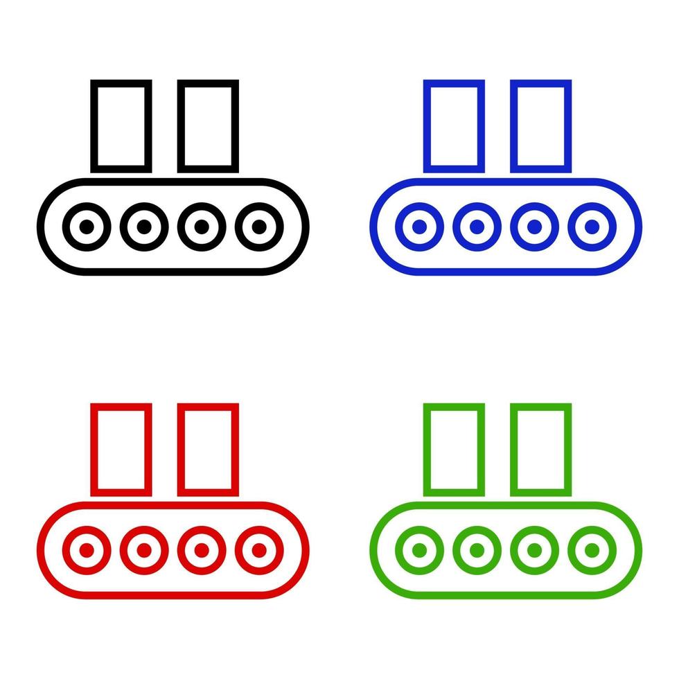 ensemble de bandes transporteuses sur fond blanc vecteur