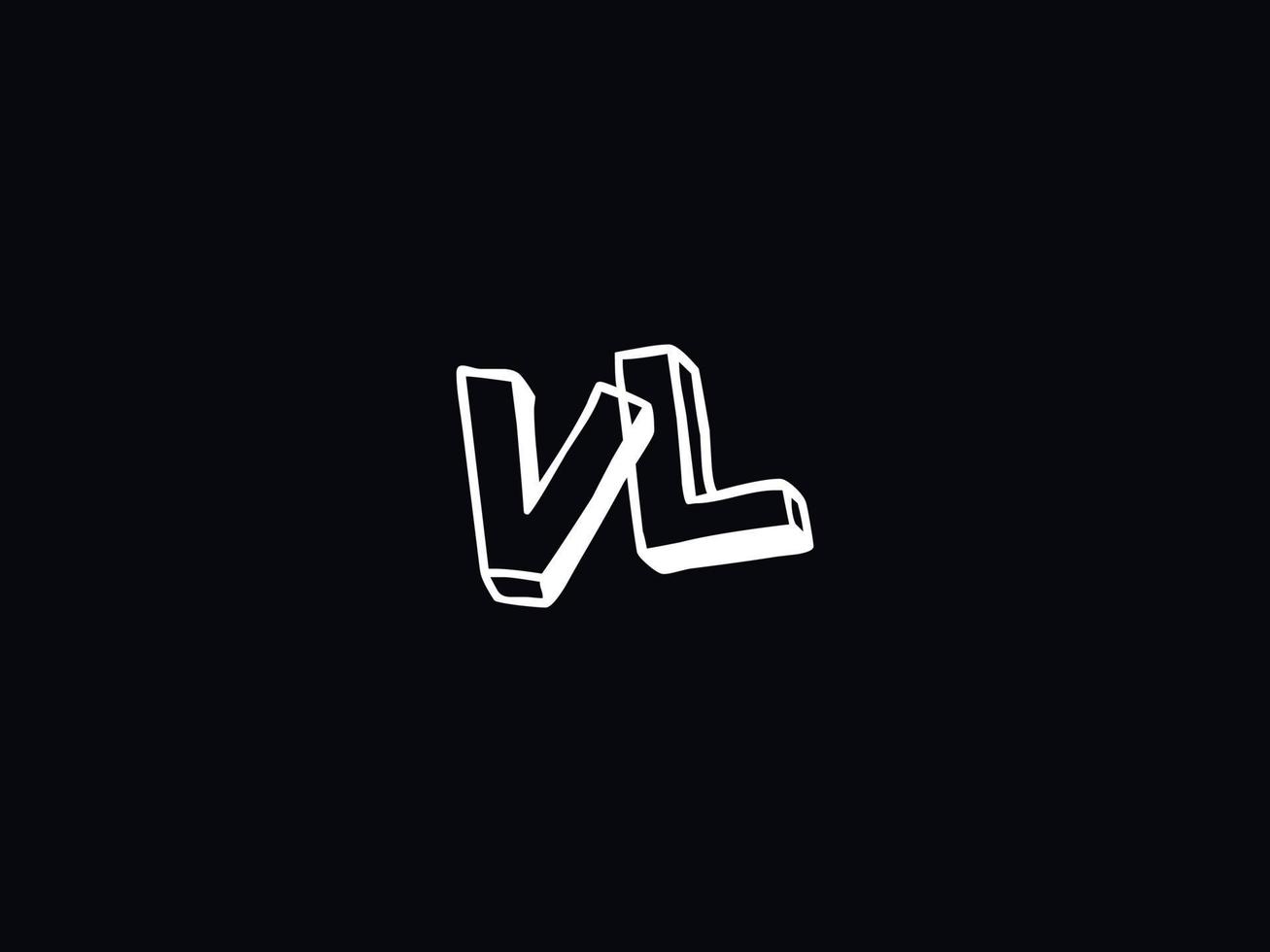 lettre de logo vl simple, vecteur d'icône de logo de luxe vl capital