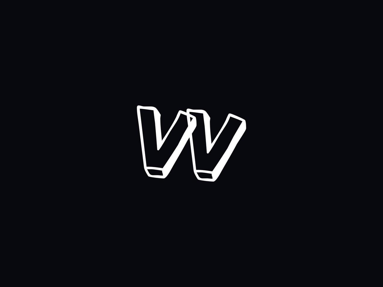 lettre de logo vv simple, vecteur d'icône de logo de luxe vv capital