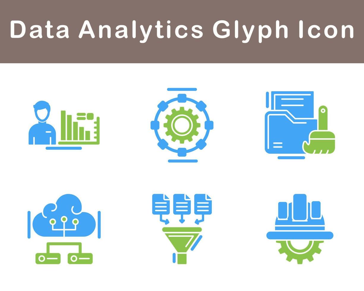 Les données analytique vecteur icône ensemble
