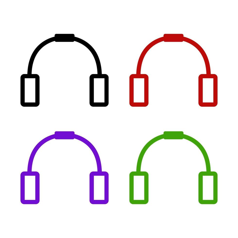 ensemble d & # 39; écouteurs sur fond blanc vecteur