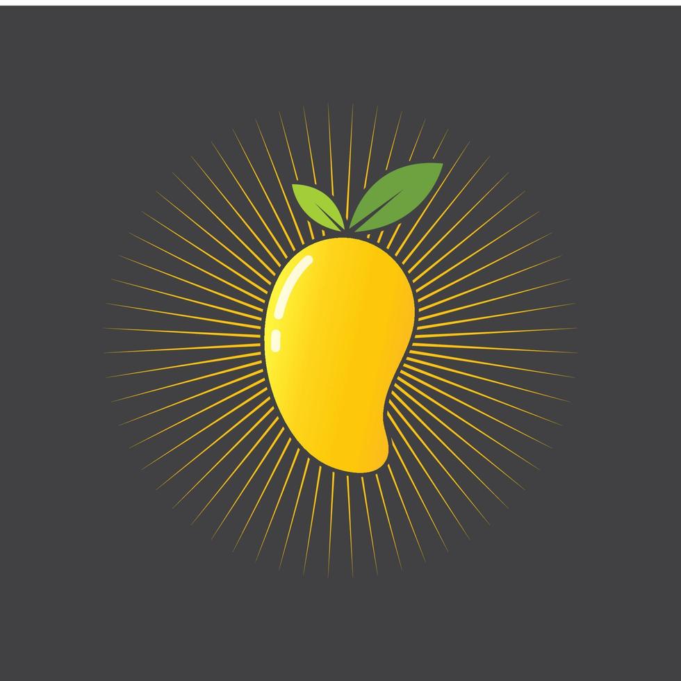 mangue fruit vecteur illustration logo