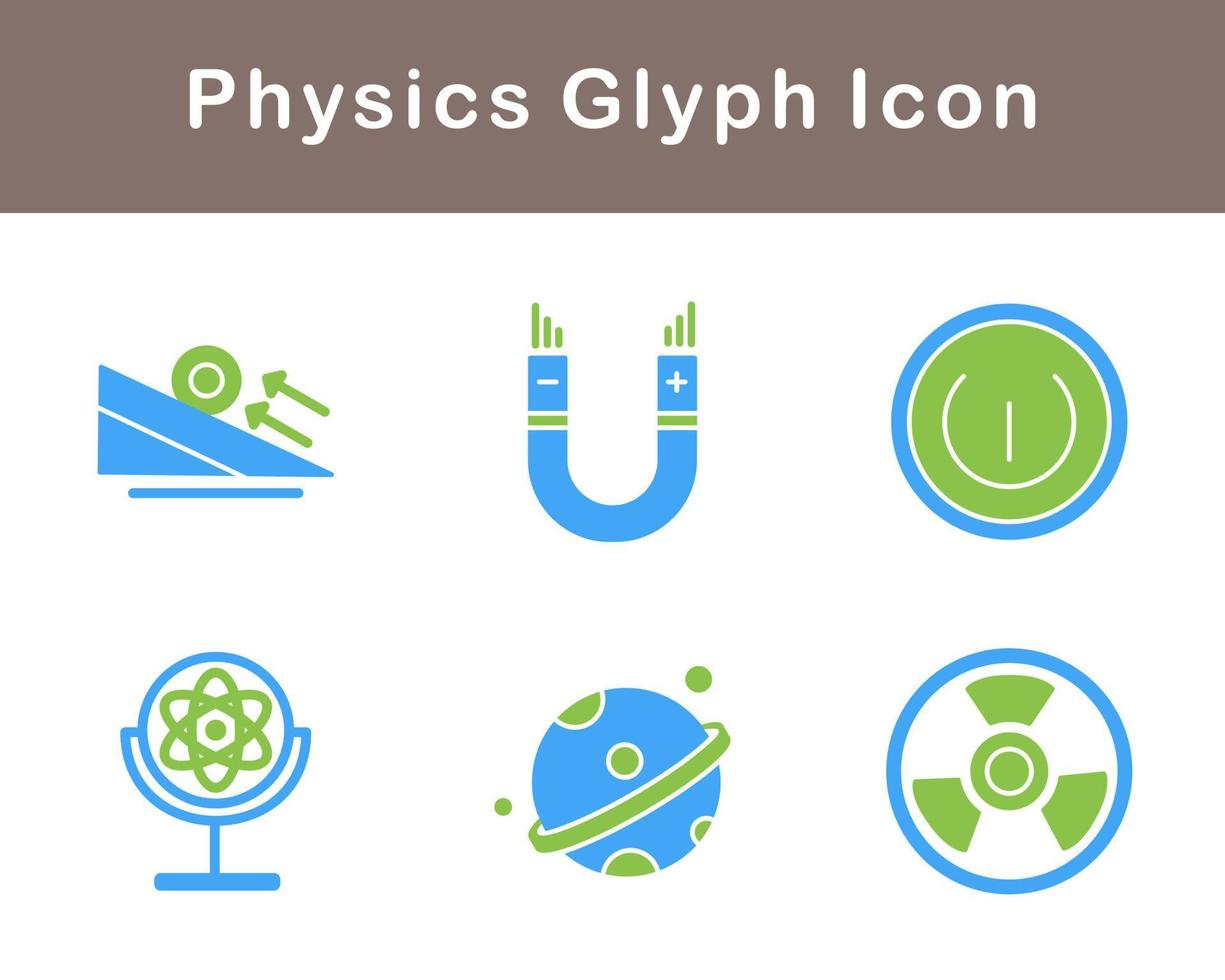 la physique vecteur icône ensemble