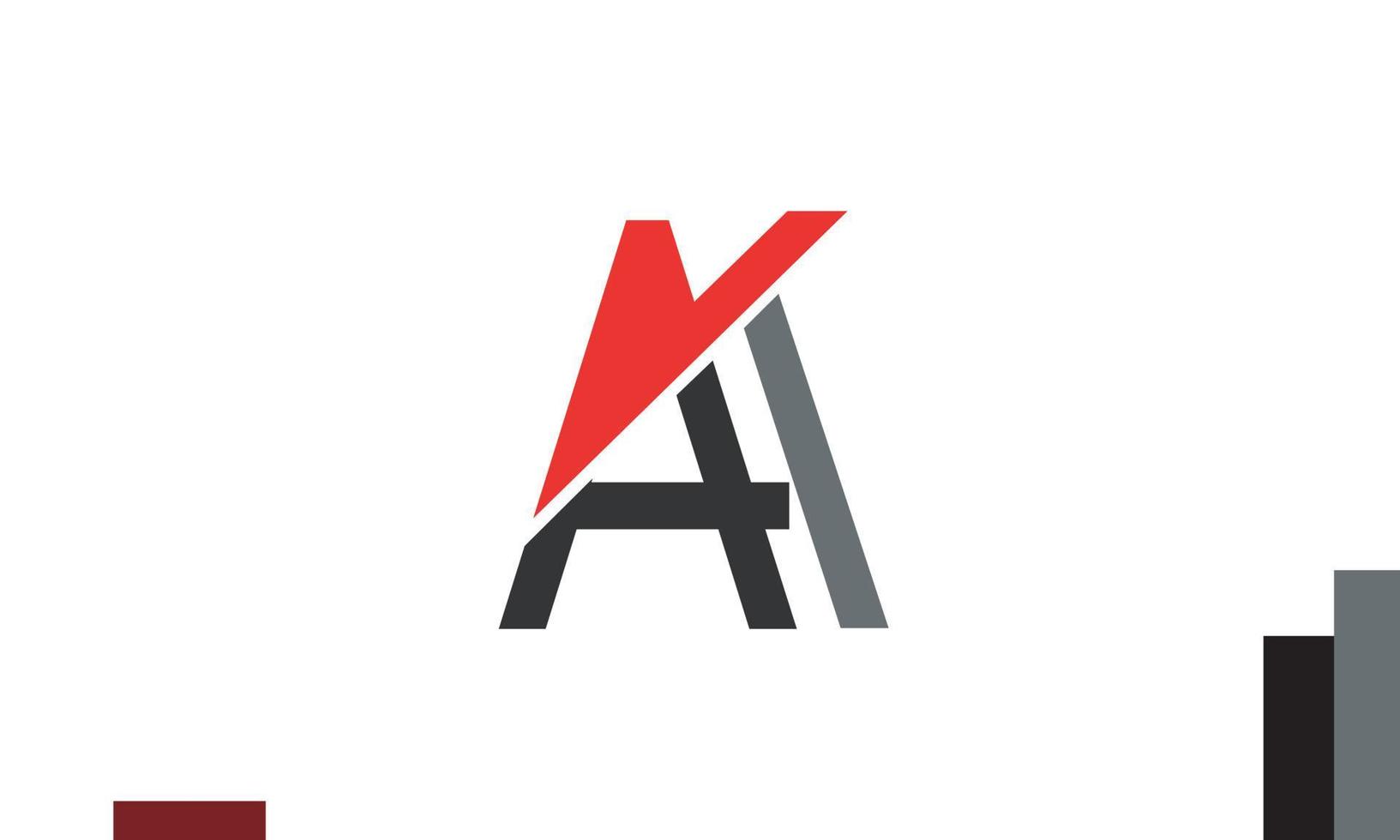 alphabet lettres initiales monogramme logo at, ta, a et t vecteur