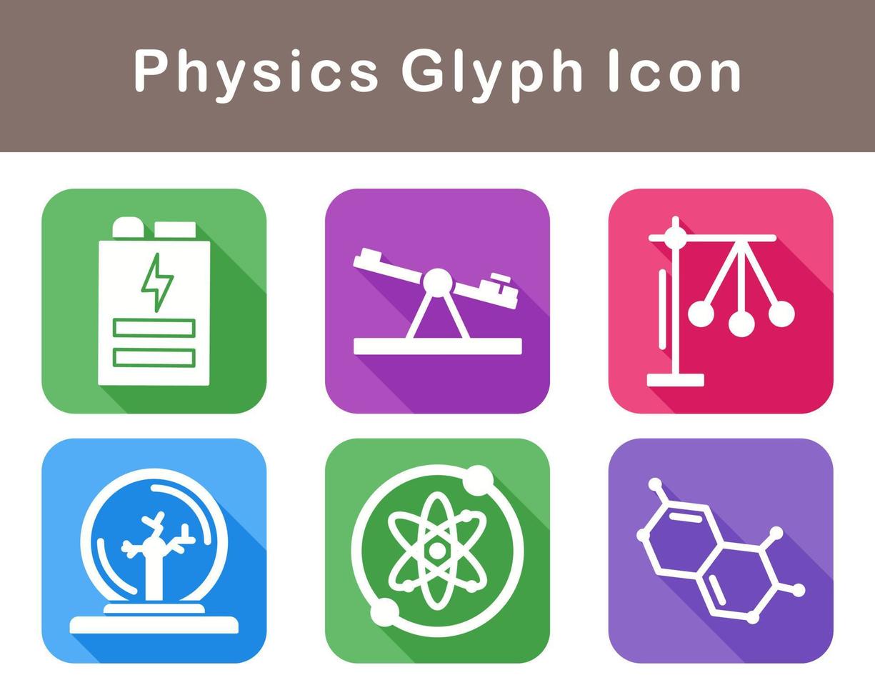 la physique vecteur icône ensemble