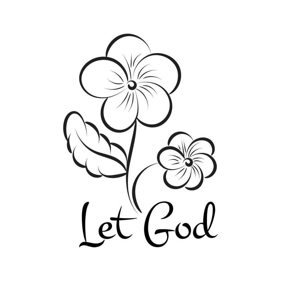 biblique phrase avec floral conception. Christian typographie pour impression ou utilisation comme affiche, carte, prospectus ou t chemise vecteur