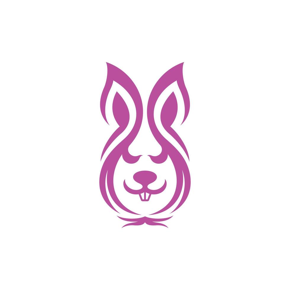 animal lapin avec oignon moderne Créatif logo vecteur