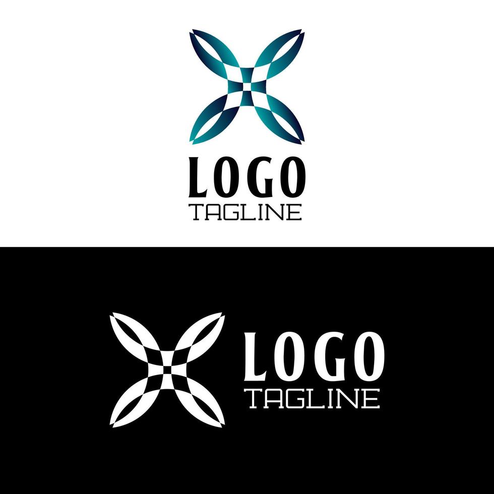 abstrait lettre X géométrique tosca vert bleu Couleur logo. adapté pour entreprise ou affaires moderne vecteur