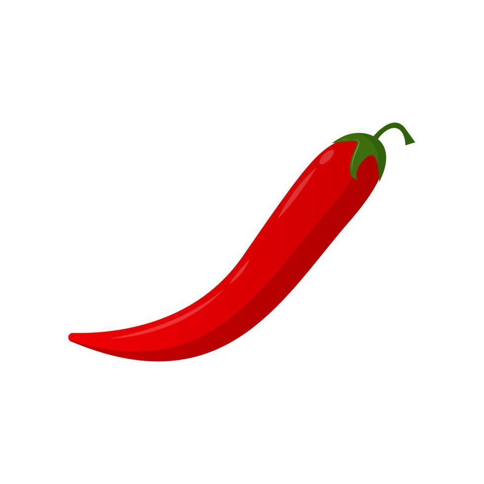 chaud rouge le Chili plat vecteur illustration isolé sur blanc Contexte