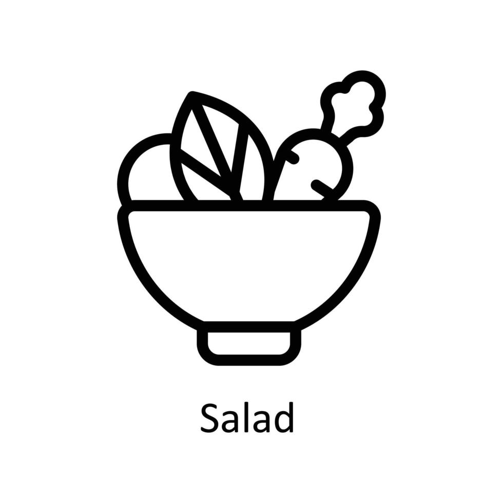 salade vecteur contour Icônes. Facile Stock illustration Stock