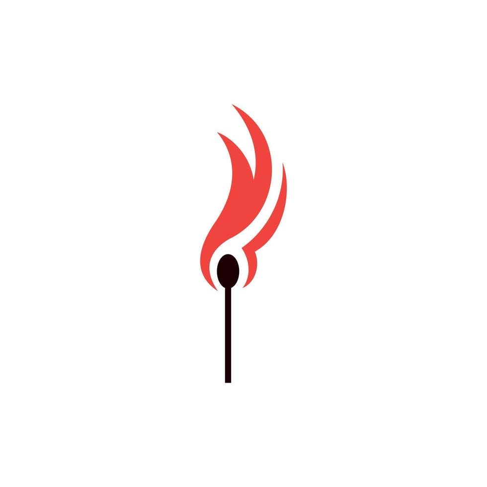 éclairé allumettes flamme Créatif logo conception vecteur
