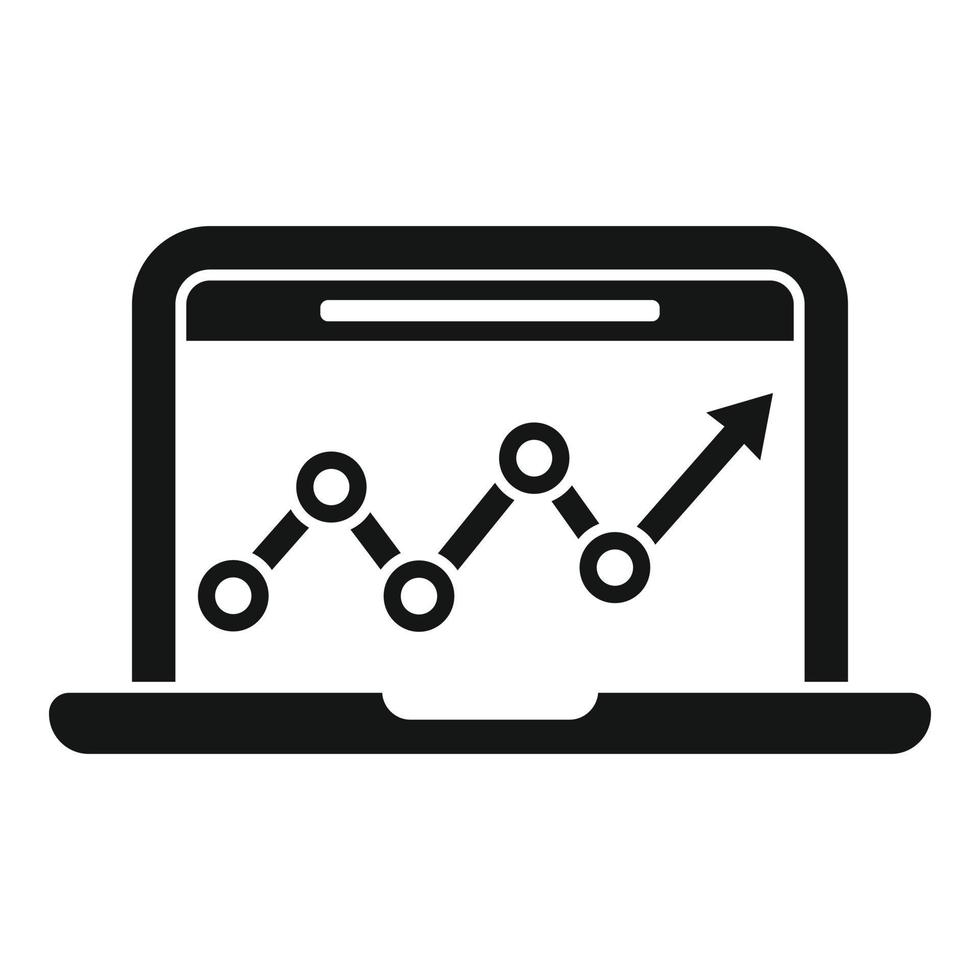 portable Les données graphique icône Facile vecteur. affaires recherche vecteur