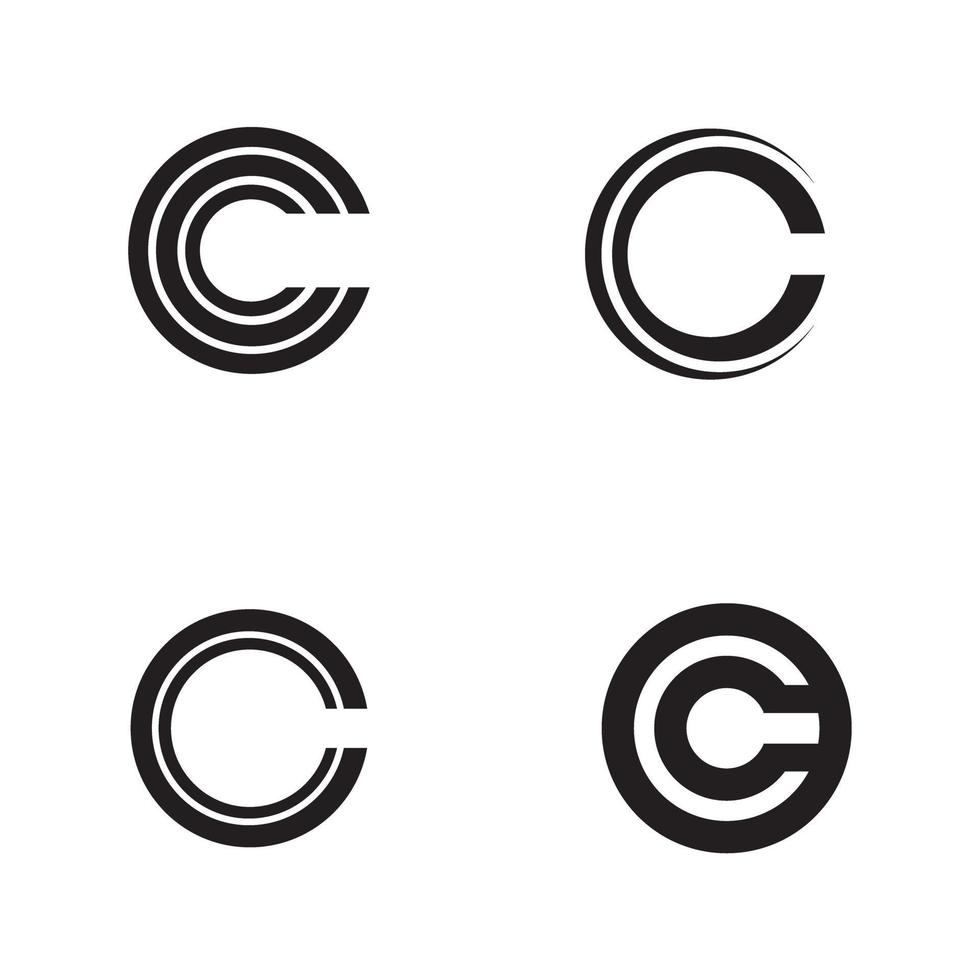 modèle de conception de logo initial lettre c vecteur