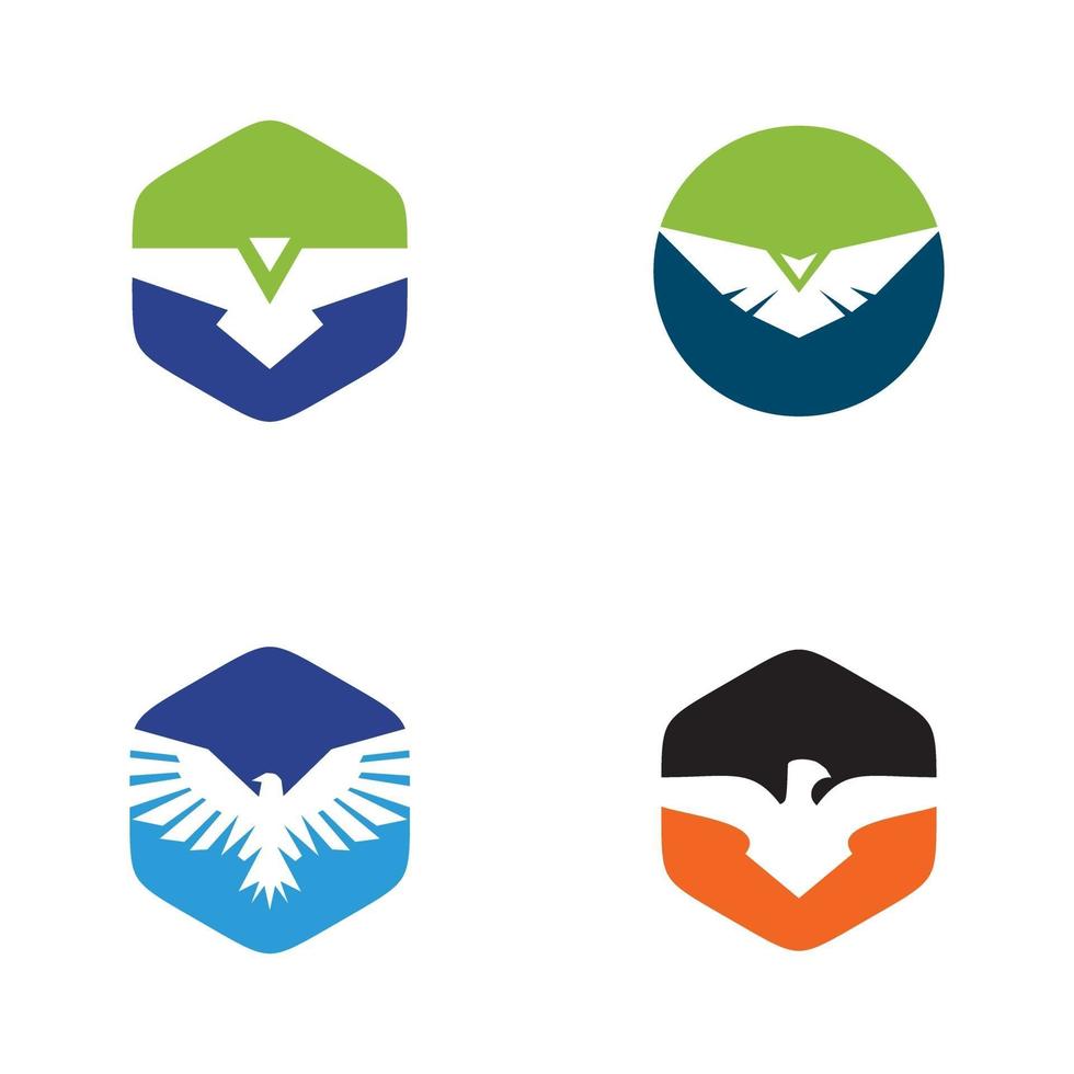 modèle de conception de logo icône oiseau aigle vecteur