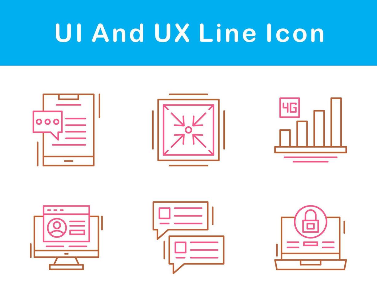 ui et ux vecteur icône ensemble