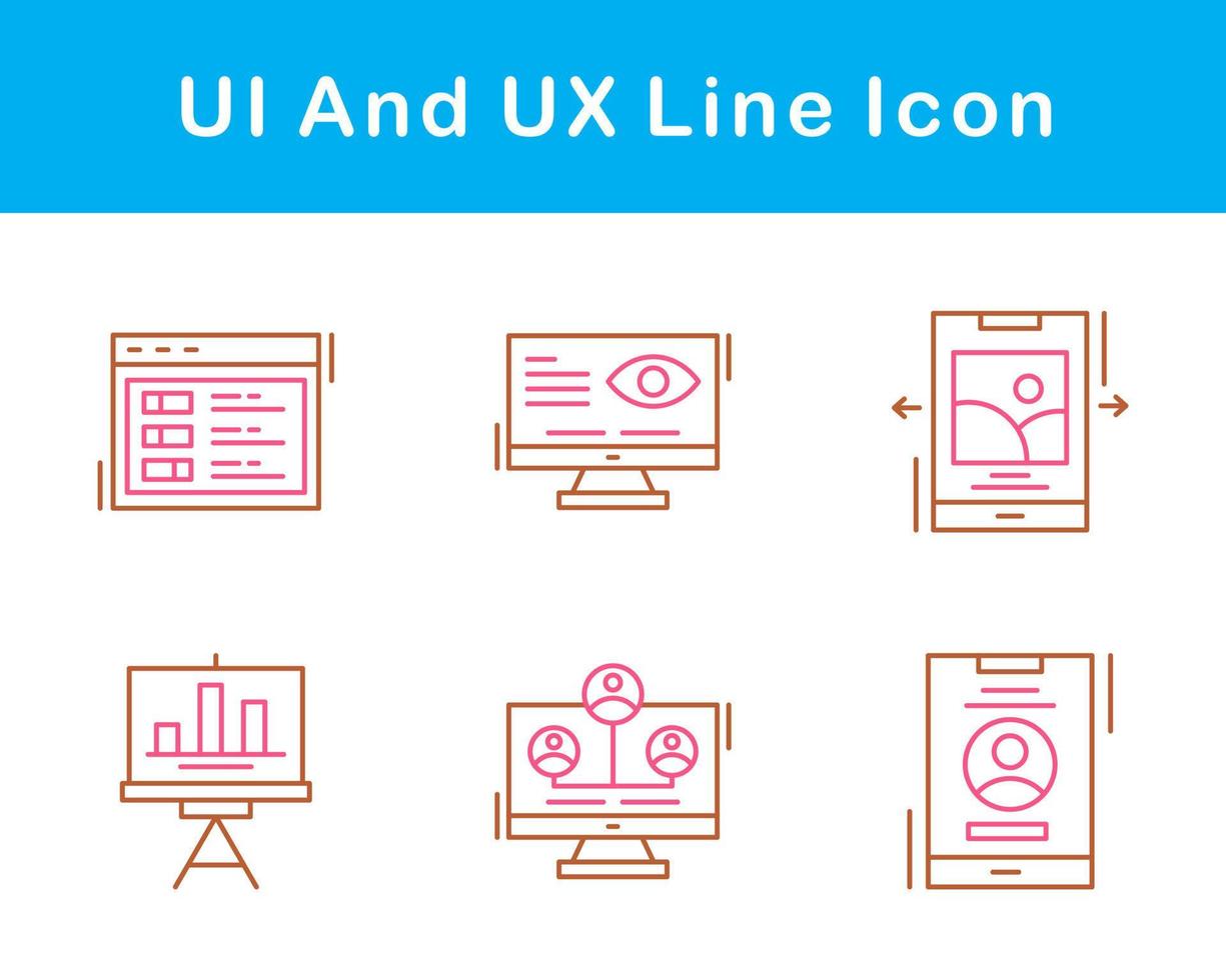 ui et ux vecteur icône ensemble