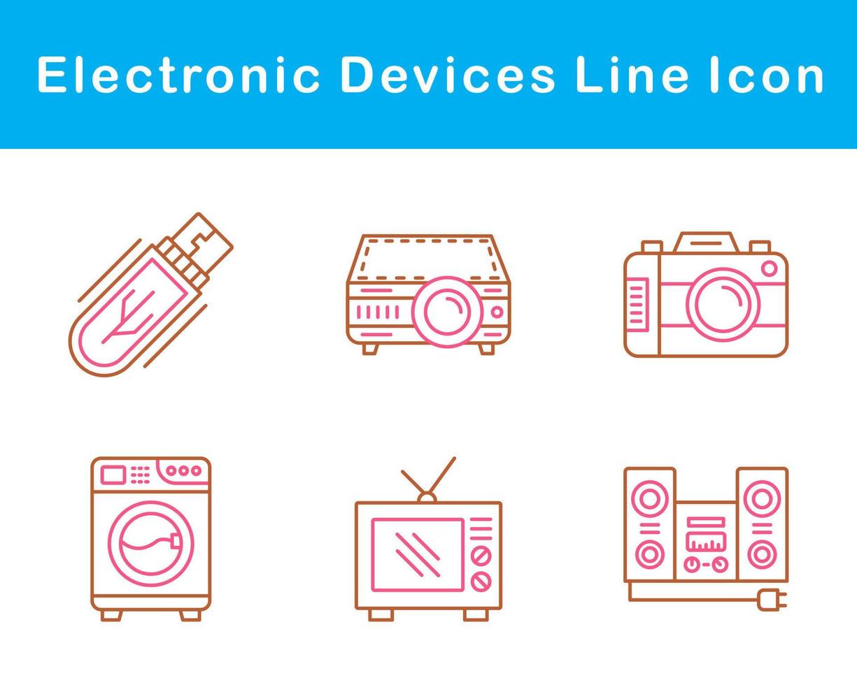 électronique dispositifs vecteur icône ensemble