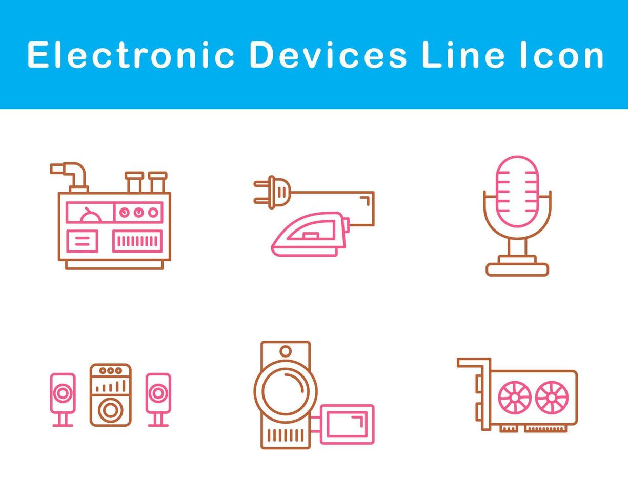 électronique dispositifs vecteur icône ensemble