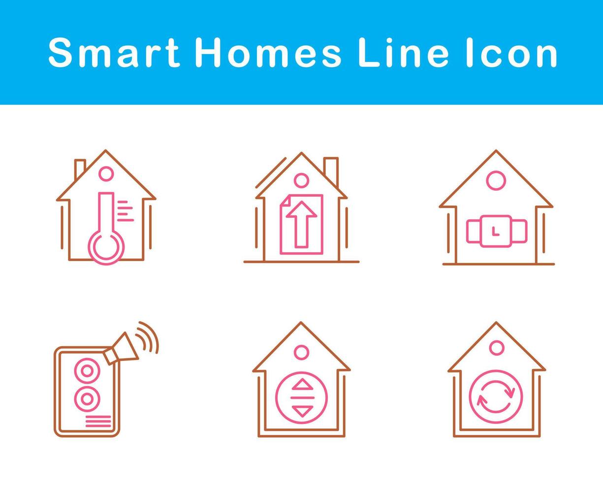 intelligent maisons vecteur icône ensemble