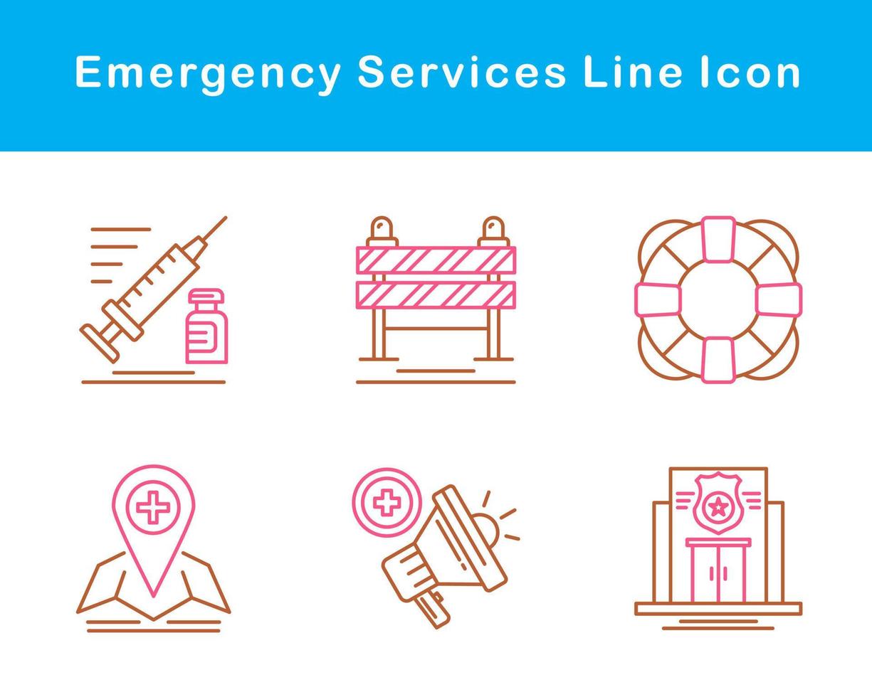 urgence prestations de service vecteur icône ensemble