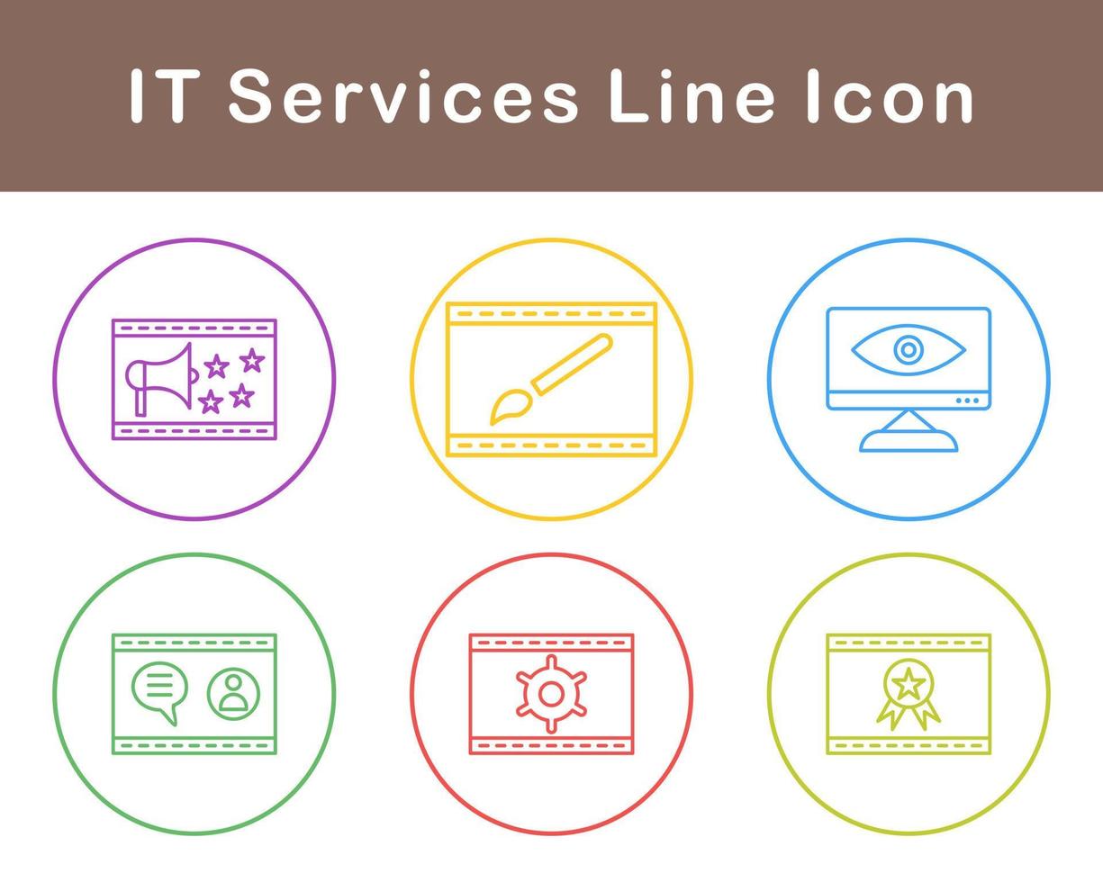 il prestations de service vecteur icône ensemble