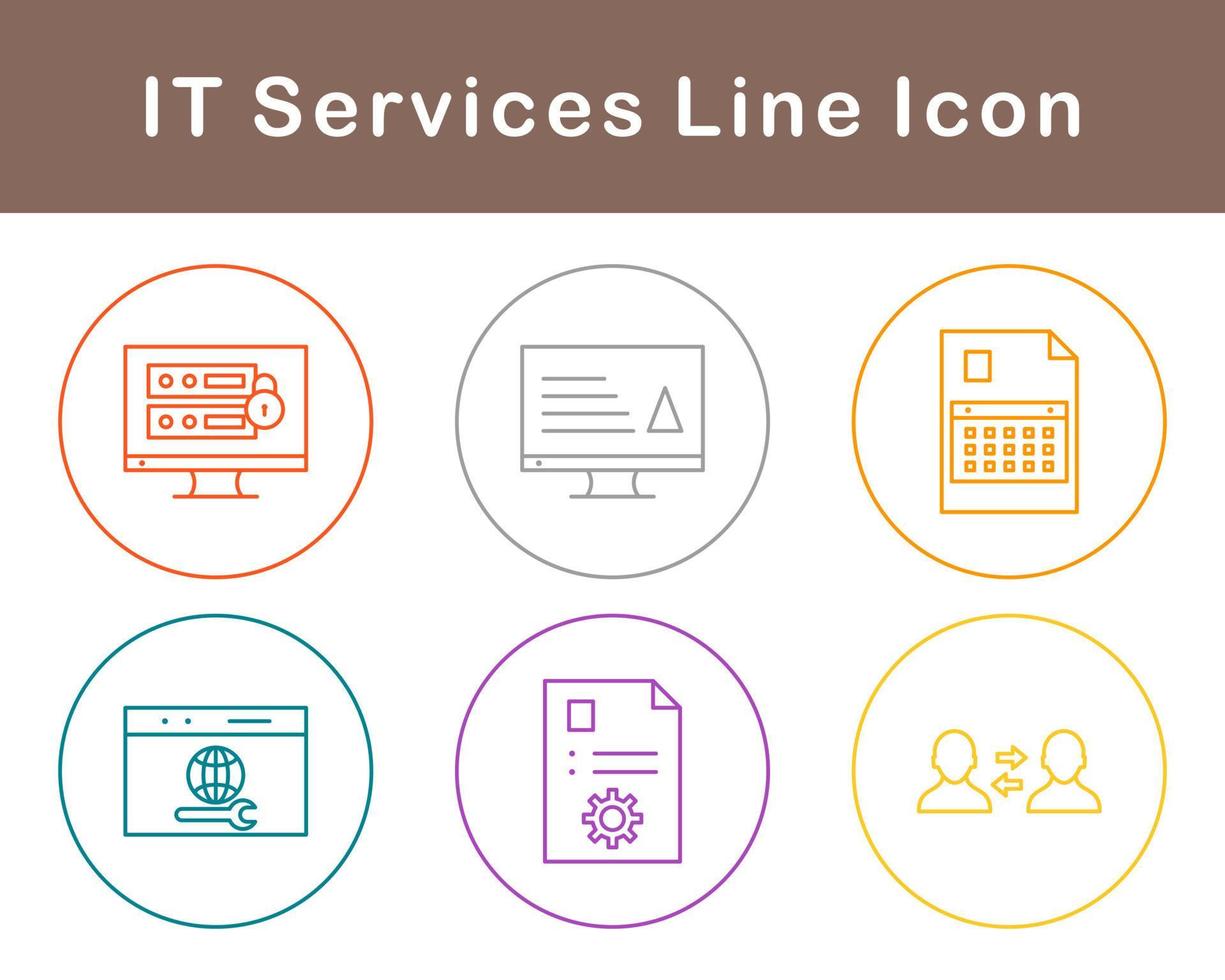 il prestations de service vecteur icône ensemble